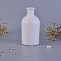China logo printing matte white glass oil diffuser bottle fragrance home decoration type supply manufacturer