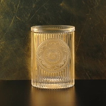 China Sunny color crystal lotus glass candle jars with lid manufacturer