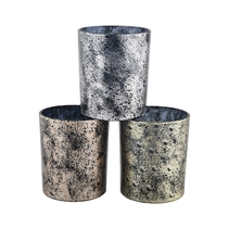 China 10oz 20oz Sunny marble matte empty glass candle container jars manufacturer