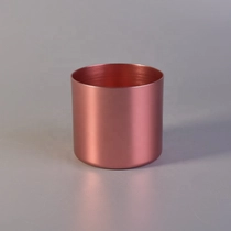 China Custom pink candle tealight holder metal candle jar home decoration manufacturer