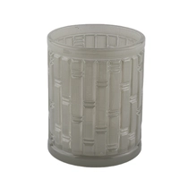 China 9oz glass embossed candle holder manufacturer