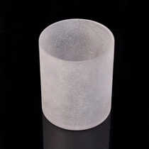 China Clear custom candle cup matte glass holder home decoration manufacturer