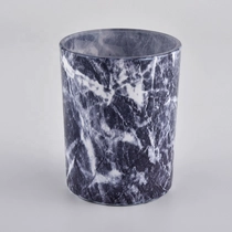 China marble effect glass vessels for candles manufacturer