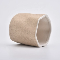 China Frosted candle jars ceramic custom candleholder supplier manufacturer