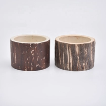 China Round concrete candle containers for home decor manufacturer