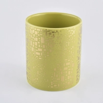 China LOGO customized straight porcelain ceramic candle jar with lid manufacturer