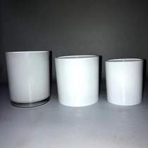 China Empty White Glass Candle Jar For Candle Making manufacturer