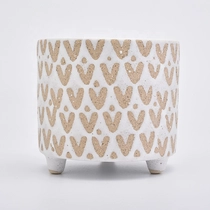 China Matte candle vessel luxury ceramic candle holder cube manufacturer