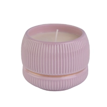 China Sunny hot sales pink tea light ceramic candle jars in bulk 10oz manufacturer