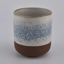 China 15 ounce decorative luxury ceramic jar candle container ceramic massage candle vessel manufacturer