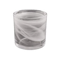 China white material melted empty glass candle jar wedding centerpieces manufacturer