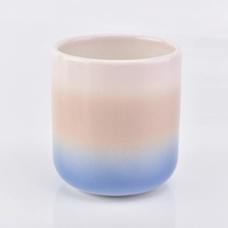 China Rainbow gradual design ceramic jar 8oz round bottom manufacturer