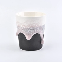 China 8oz Sandbeach unique design  Cylinder ceramic candle vessel home deco manufacturer