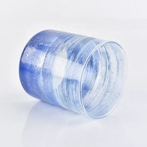 China Hand painting custom candle jar votive glass candle holders home decor wholesales manufacturer