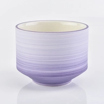 China Unique gradient color ceramic candle holder wholesale home decor 10oz manufacturer