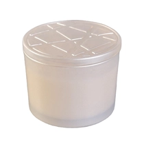 China Sunny new design white glass candle jar for candle making with lid manufacturer