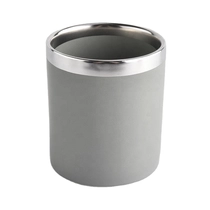 China Home wedding decor cylindrical fine ceramic gray candle jars manufacturer
