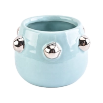 China Empty candle votive  iridescent holder ceramic candle jar home decor wholesales manufacturer