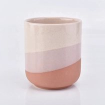 China 420ml colored candle container porcelain ceramic tea light candle jars supplies manufacturer