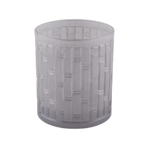 China 450ml matte Lavender glass candle jar with pattern manufacturer