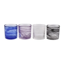 China wholesale Popular luxury color process of glass candle holder for candle making manufacturer