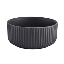 China matt black ceramic candle holder luxury empty candle ceramic manufacturer