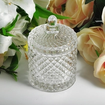 China Sunny geo luxury tealight candle glass holder with cover manufacturer