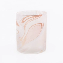 China Frosted vintage glass candle jar tumbler factory manufacturer