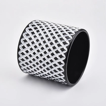 China black  woven pattern glass candle jar wholesale manufacturer