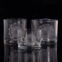 China Transparent logo printing candle jar glass cup table decor manufacturer