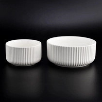 China 980ml  white ceramic cylinder candle jar empty home decoration for wholesale manufacturer