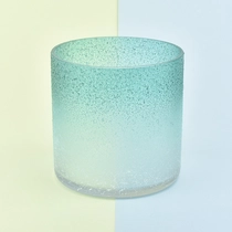 China Empty gradient color luxury candle vessels making candle holder metal container manufacturer