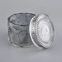 China candle container glass with lid manufacturer