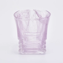 China hot sale luxury pink candle jar in Sunny Glassware manufacturer