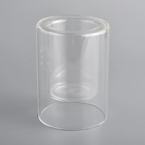 China Luxury clear double glass candle holder for candle making manufacturer