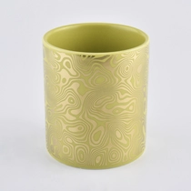 China New design natural candle jar handmade ceramic candle storage jars manufacturer