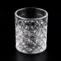 China 100ml Crystal geometric custom glass candle jar manufacturer