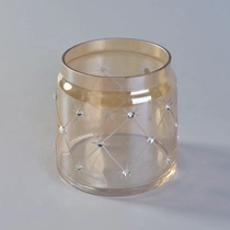 China Wholesales luxury glass candle beauty container in bulk manufacturer