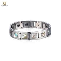 Chine Wholesale Health Homme Bijoux Haute Poli Mens Hommes Shell Bracelet en carbure de tungstène Aimants Inlay Chine Fournisseur fabricant