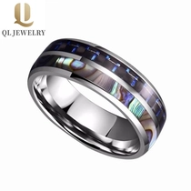 China Heißer Verkauf 8mm hochpolierte Herrenhülle und schwarzer Kohlefaser-Inlay-Wolfram-Hartmetallring für Männer und Frauen Hersteller