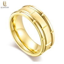 China Gelbgold plattiert Wolfram Ring 4-Teile kombinierte Top-Vertriebsmänner Wolfram-Hochzeits-Band Gold Wolfram-Hartmetall-Ring besonderes einzigartiges und kühles Hersteller
