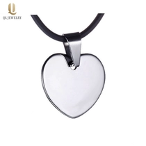 Chine Bijoux de mode Femmes ou hommes Tungstène Carbure Coeur Pendentif Collier Heart Tungstène Pour Mens Tungsten Dog Tag Chine Fabricant fabricant