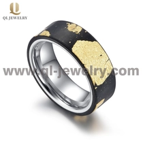 China High Quality 8mm Mens Wedding Bands Forged Black Carbon Fiber and Tungsten Carbide Ring China Supplier manufacturer