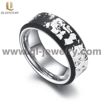 China High Quality 8mm Mens Wedding Bands Forged Black and White Carbon Fiber and Tungsten Carbide Ring China Supplier manufacturer
