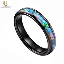 China Hochwertige 4mm Damen Wolfram Eheringe mit Abalone Shell Inlay schöner Wolframkarbidring - COPY - r6osd4 Hersteller