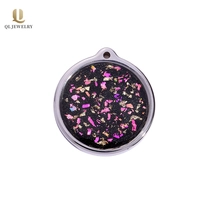 porcelana China Colgante de círculo de carburo de tungsteno para hombres más nuevo y simple con piedra arenisca negra y colgante de nebulosa con incrustaciones de ópalo Fabricantes fabricante