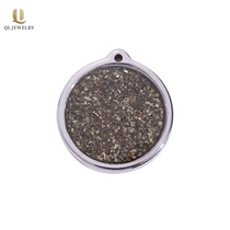 porcelana Colgante de círculo de carburo de tungsteno para hombres retro y de interés especial con incrustaciones de mineral de cobre Proveedor de China fabricante
