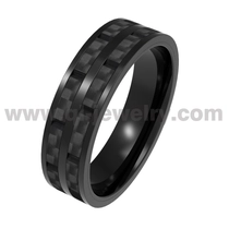 China Light Weight Forged Carbon Fiber Ring 8mm Black Carbon Fiber and Titanium Ring Wedding Bands China Manufacturer manufacturer