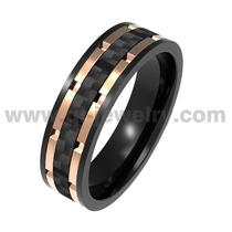 China 8mm Titanium and Carbon Fiber Ring Tech Meets Unique Design Black Carbon Fiber Wedding Bands China Manufacturer manufacturer