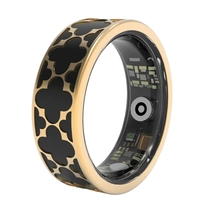 China 8mm Roségold Titan und schwarzer Emaille Smart Ring Herzfrequenz Blut Sauerstoff Schlafenübung Schrittzähler wasserdichte Kamera Bluetooth Ring China Hersteller China Hersteller Hersteller